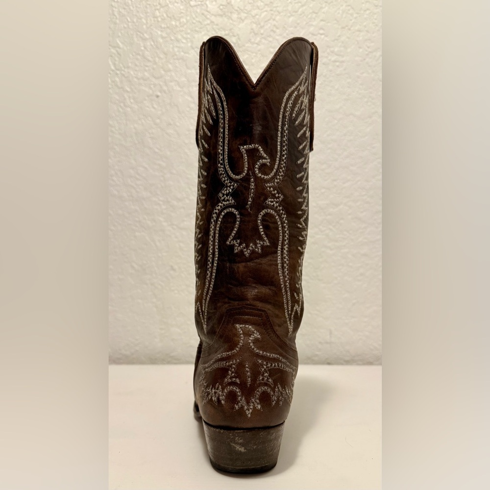 Old Gringo Cowboy Boots with White Stitching of a phoenix - Picture 11 of 15